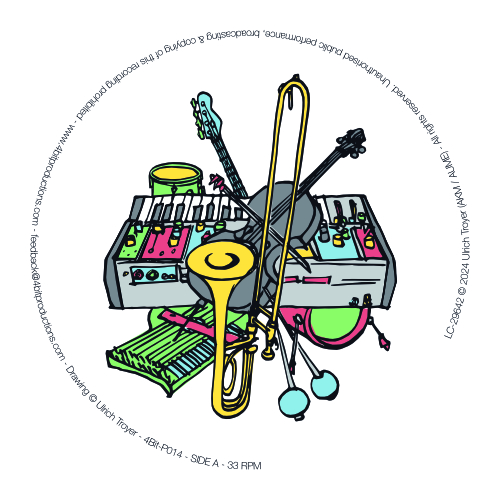 Artwork for the Transit Tribe LP Label A Side