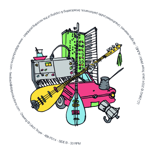 Artwork for the Transit Tribe LP Label B Side